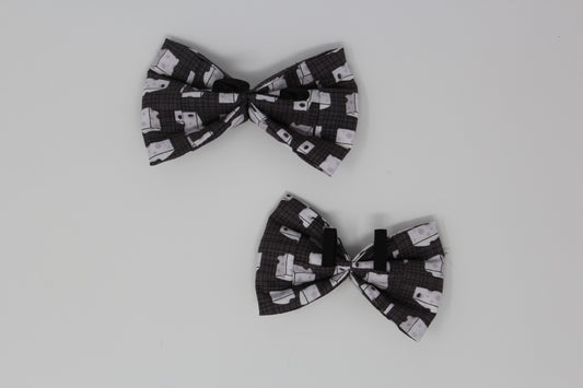 Black & White & Cheese All Over Bow Tie