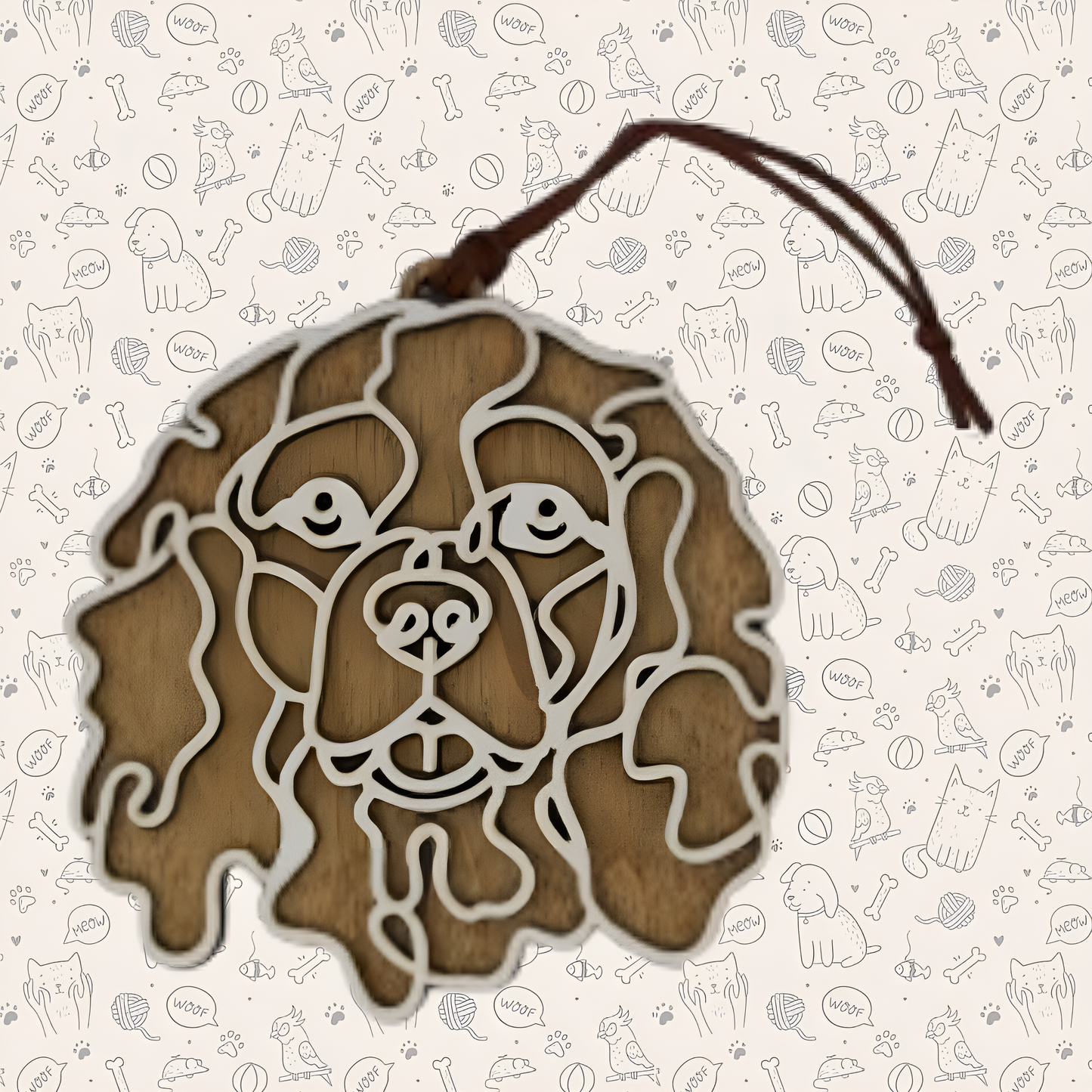 Tibetan Spaniel Dog Ornament