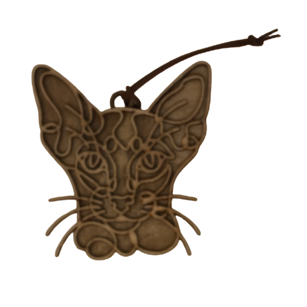 Havana Brown Cat Ornament – Elegant Handcrafted Décor