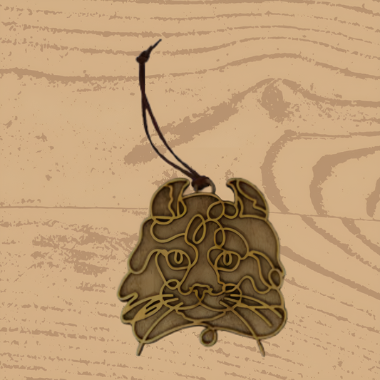 American Curl Cat Ornament – Elegant Handcrafted Décor