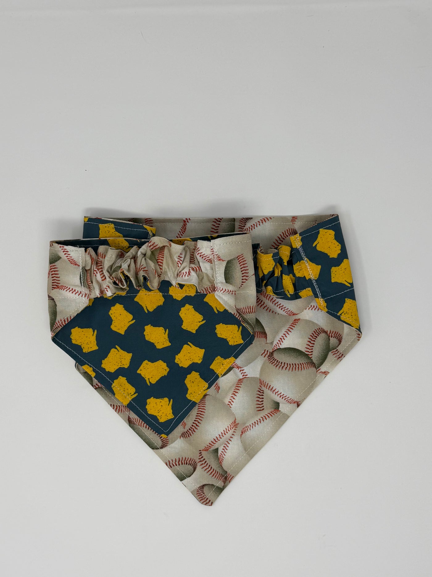 Wisconsin Sports Baseball Reversible Pet Bandana