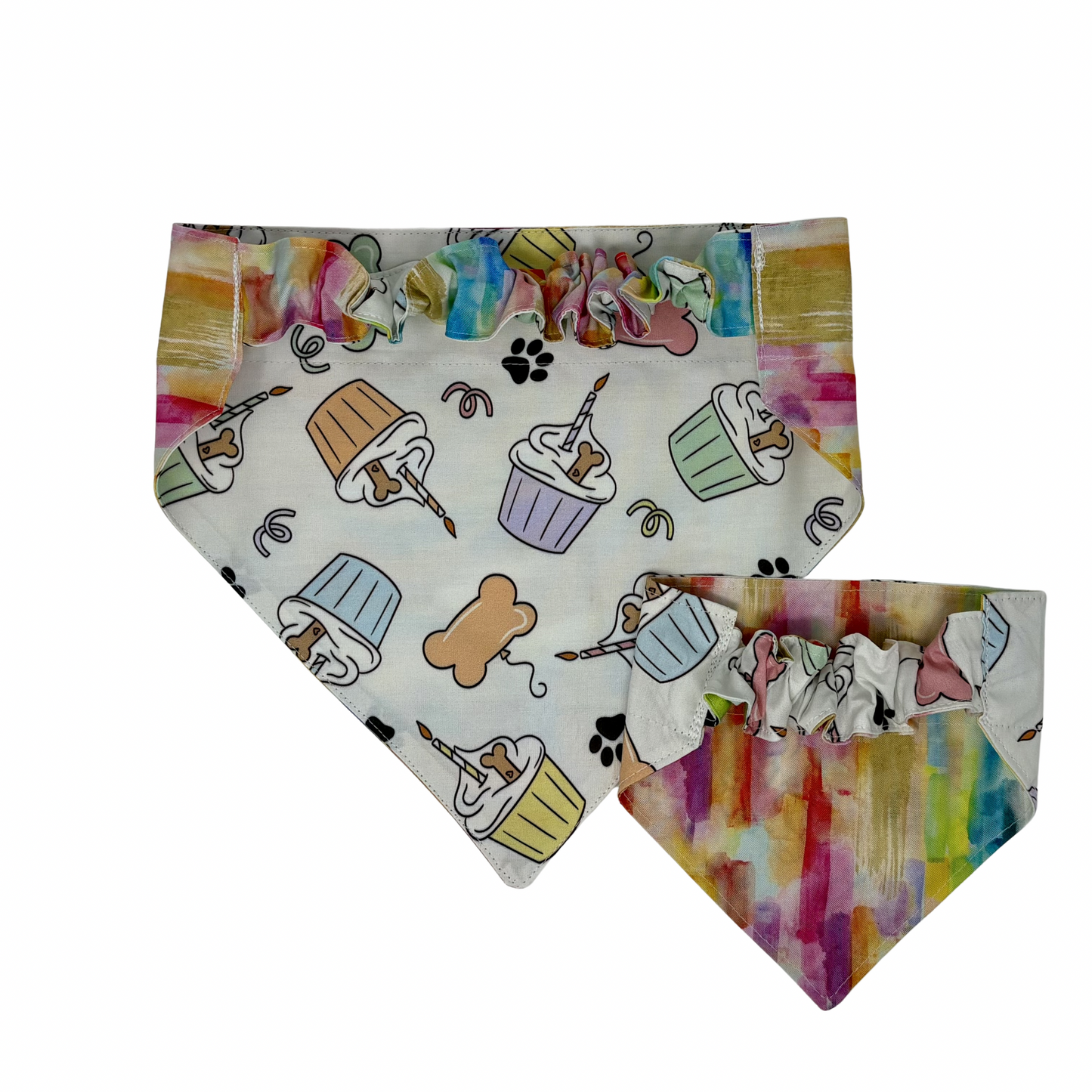 Dog Birthday Pet Reversible Slip-On Bandana