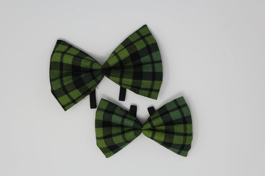 Shades of Green Plaid Bow Ties