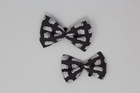 Black & White & Cheese All Over Bow Tie