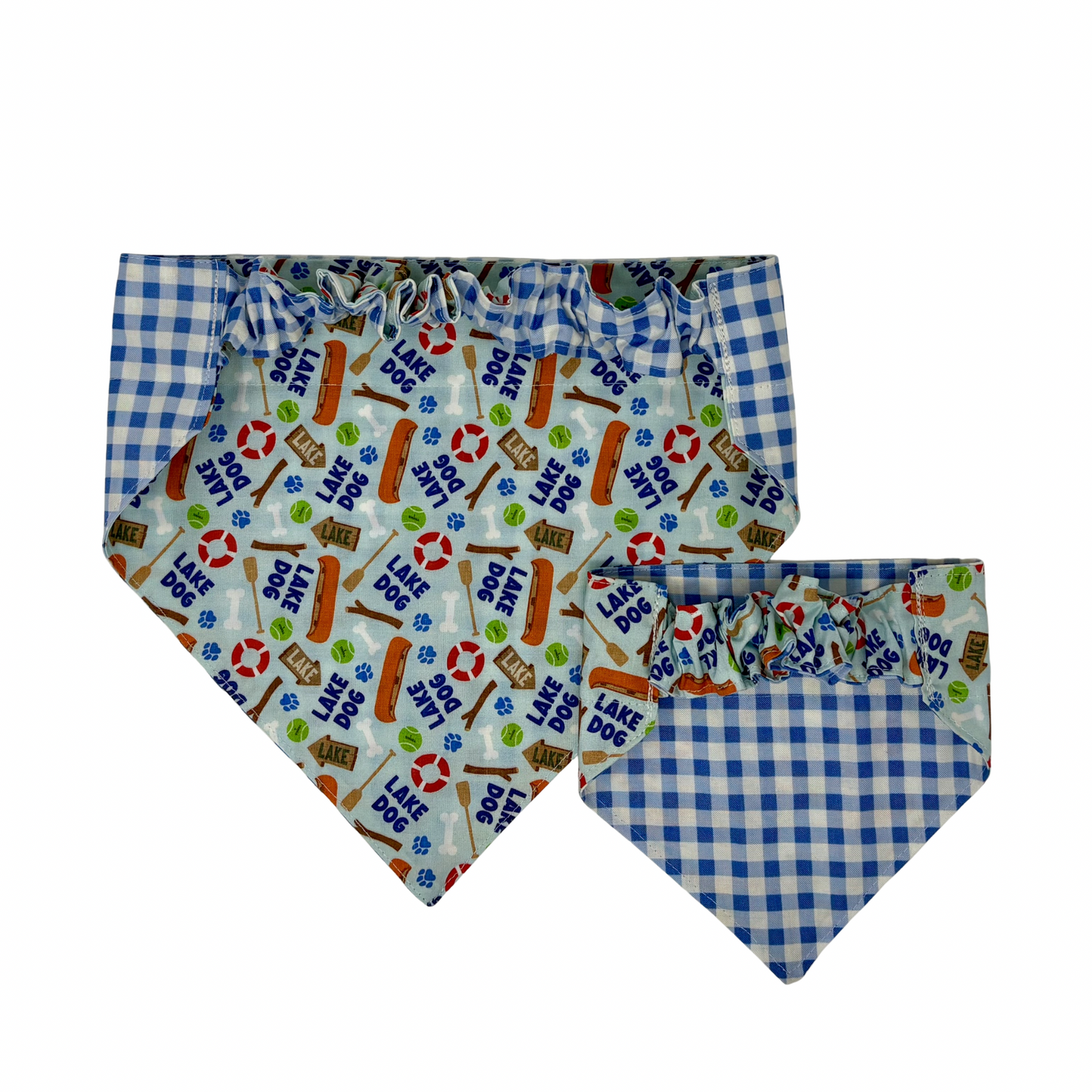 Lake Dog Pet Reversible Slip-On Bandana