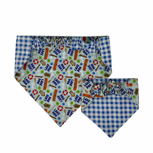 Lake Dog Pet Reversible Slip-On Bandana