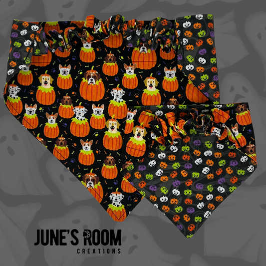 Hey Pumpkin Reversible Pet Bandana