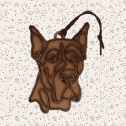 Great Dane Cropped Dog Ornament
