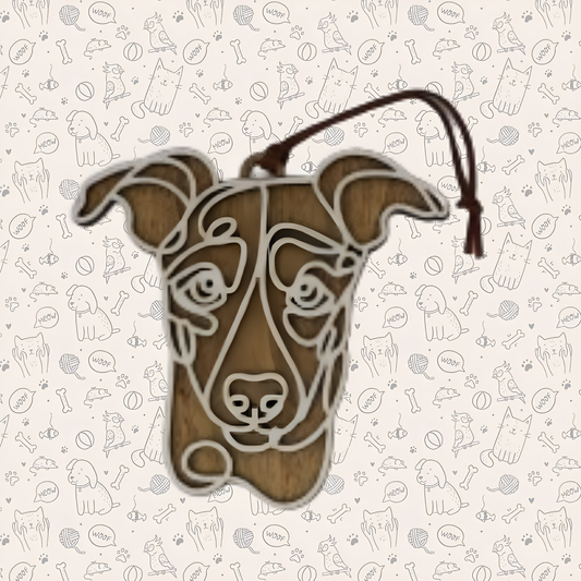 Whippet Dog Ornament