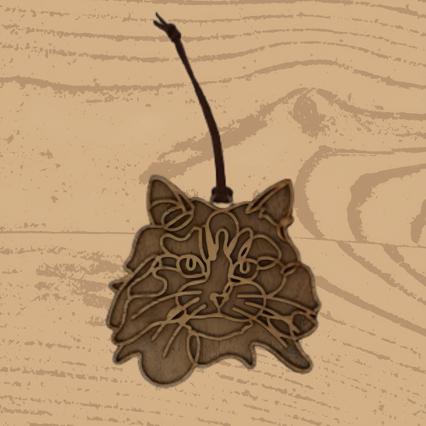 Calico Long Hair Cat Ornament