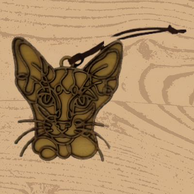 Oriental Shorthair Cat Ornament – Sleek Handcrafted Décor