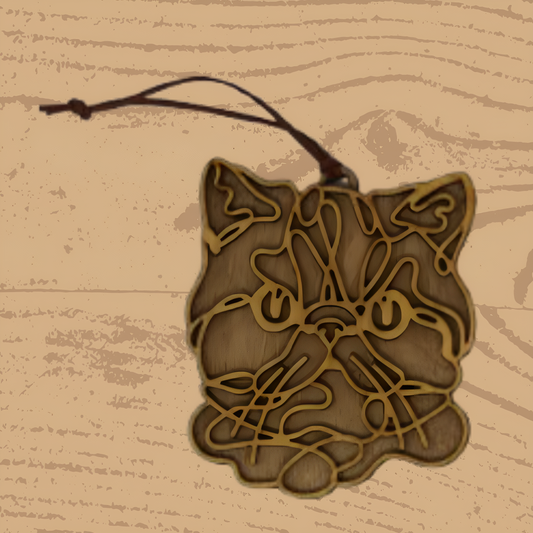 Exotic Shorthair Cat Ornament – Handcrafted Feline Décor
