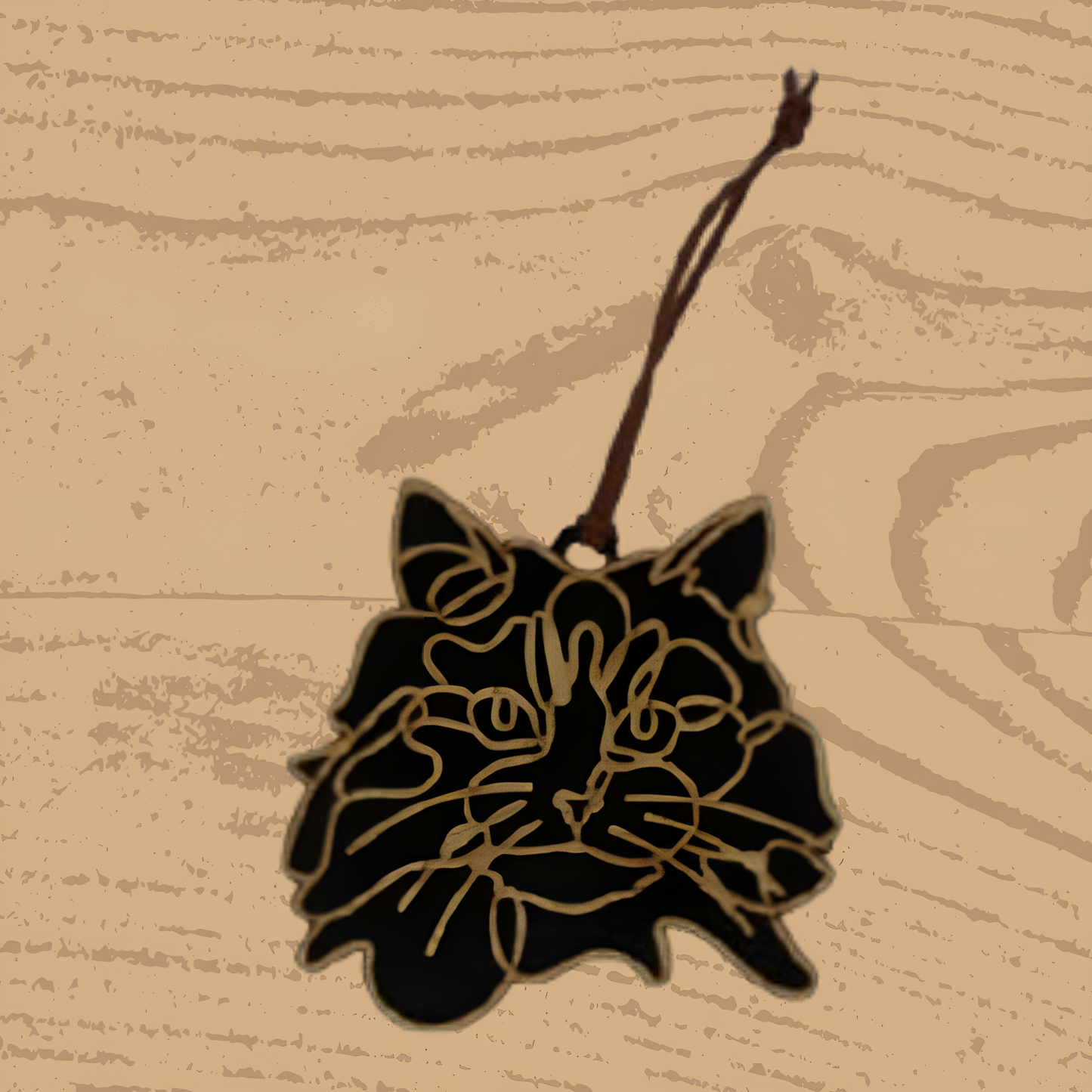 Calico Long Hair Cat Ornament