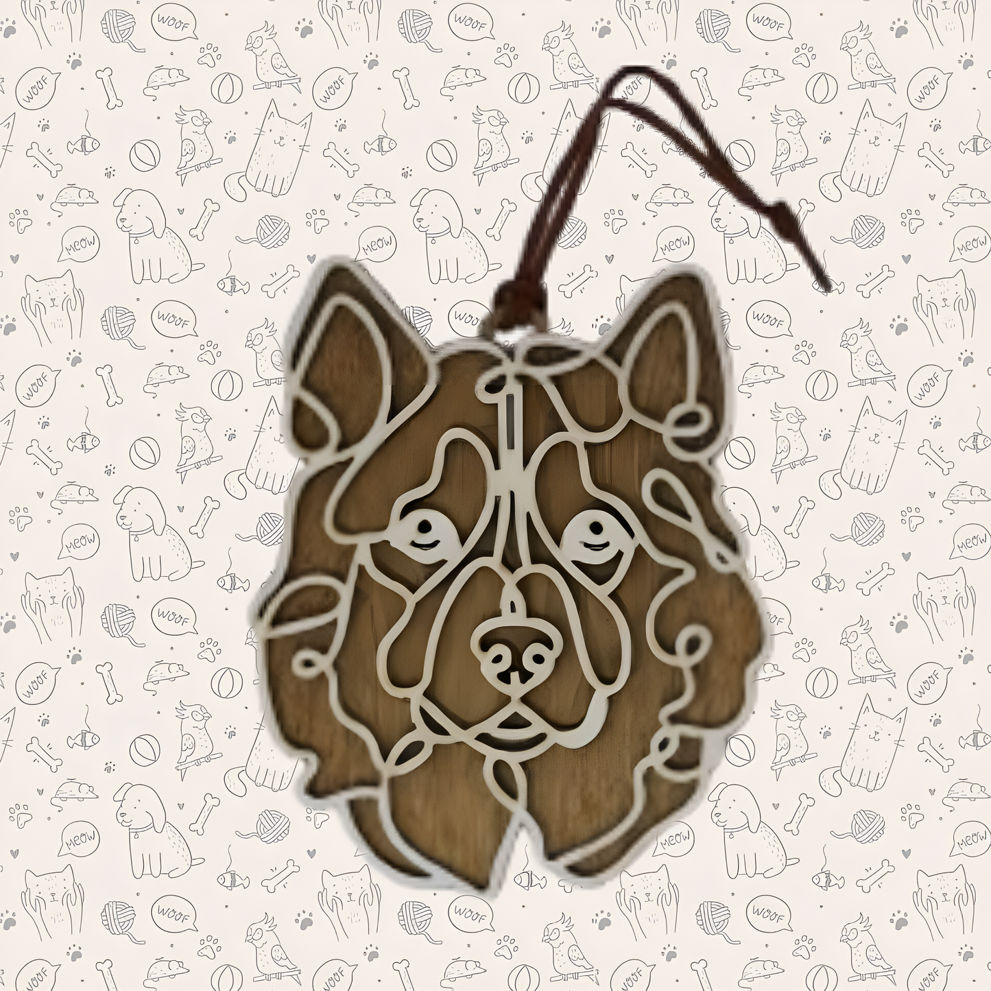 Alaskan Malamute Dog Ornament