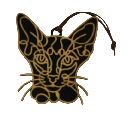 Havana Brown Cat Ornament – Elegant Handcrafted Décor