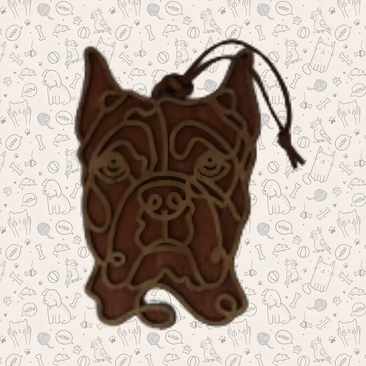 Boxer Cropped V2 Dog Ornament