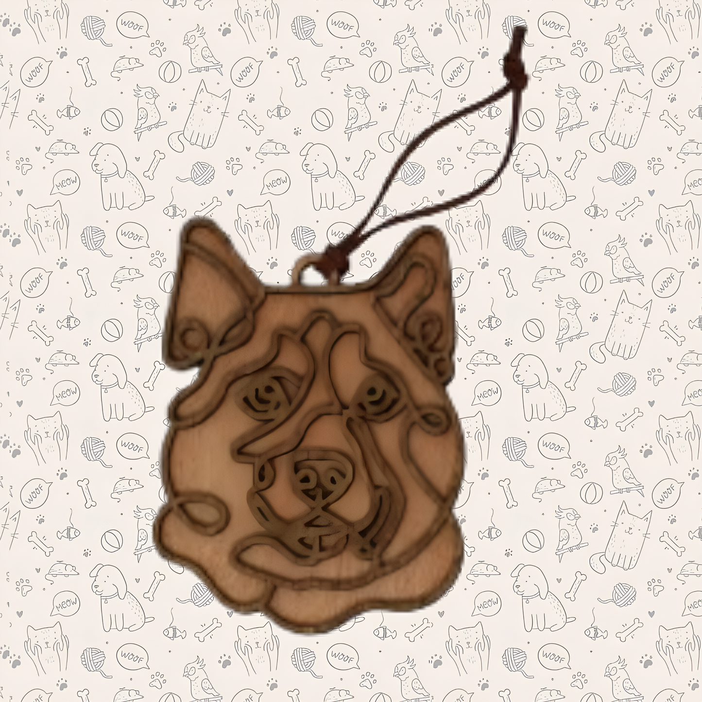 Husky Dog Ornament