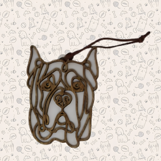 Mastiff Cropped Dog Ornament