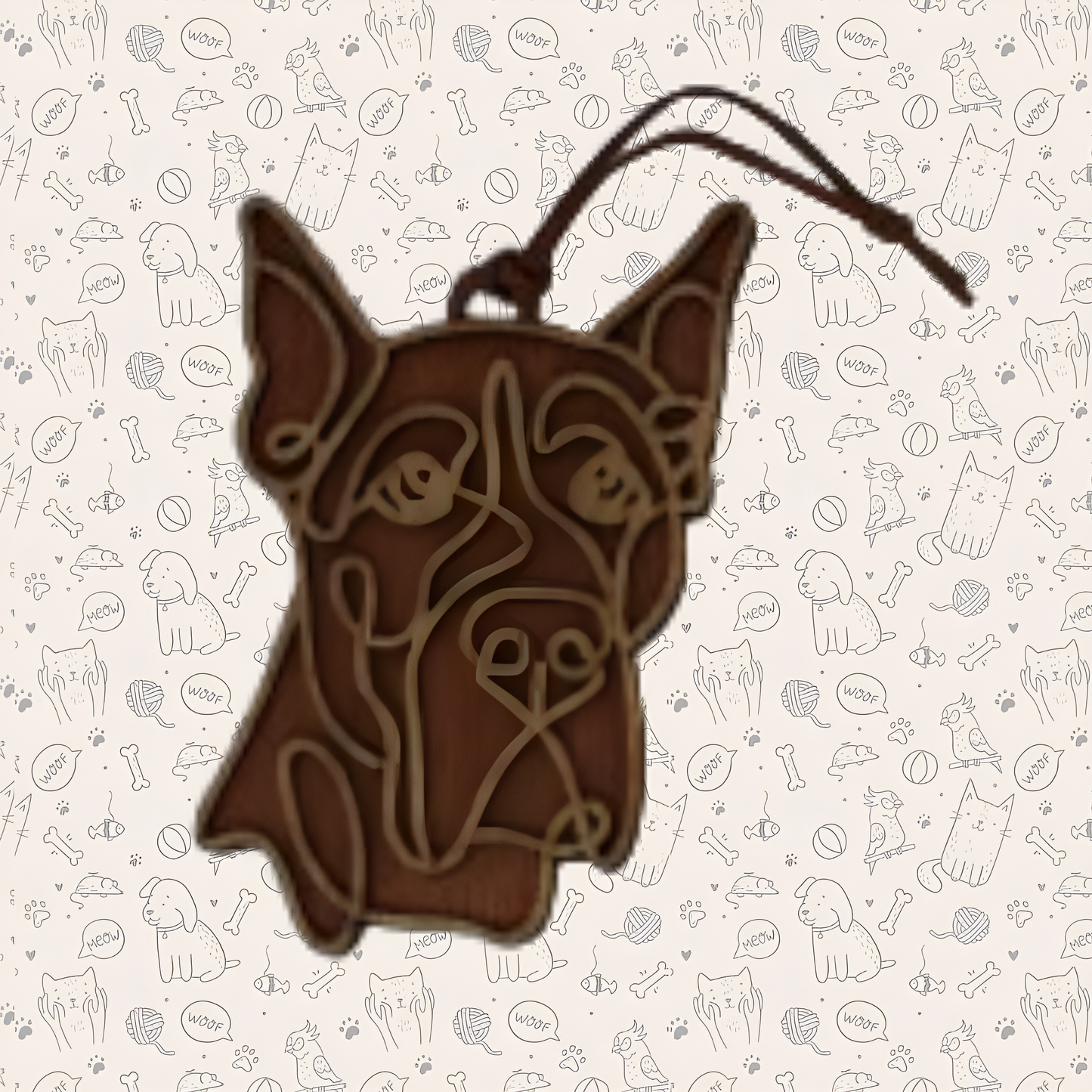 Great Dane Cropped Dog Ornament