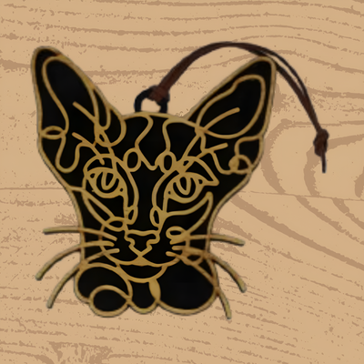Oriental Shorthair Cat Ornament – Sleek Handcrafted Décor